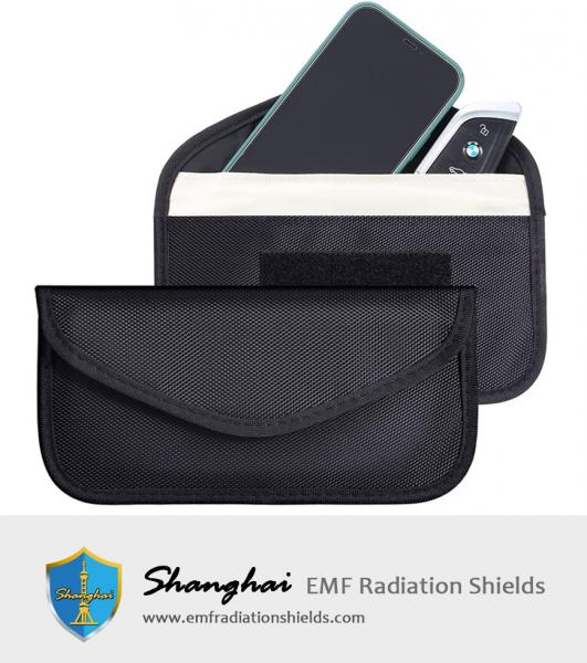 2 Pack Faraday Bags for Car Keys and Cell Phone, Signal Blocking Key Pouch, Anti Theft Car Protection