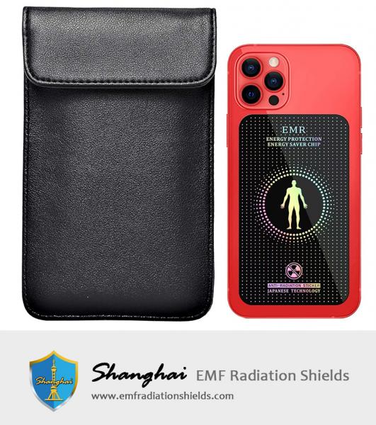 Faraday Bag and EMF Protection Sticker for Cell Phone