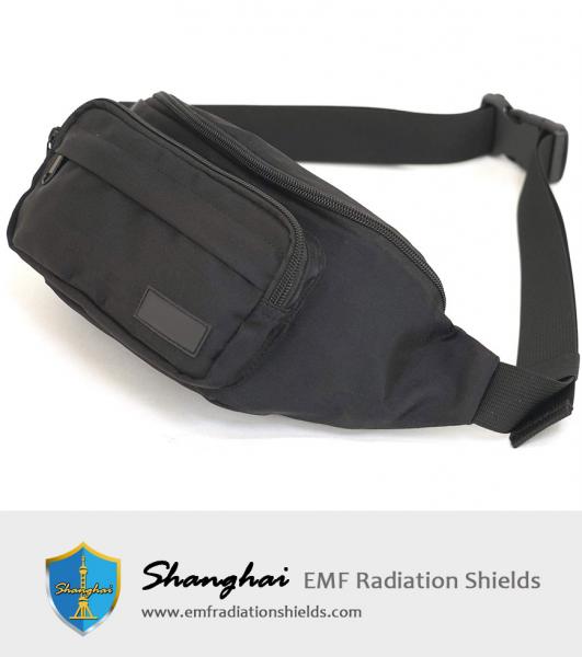 Faraday Belt Bag. Durable Waist Fanny Pack Travel Sling with RF/EMF Shielding Liner