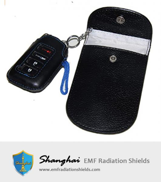 Genuine Leather Car Key Signal Blocker Case