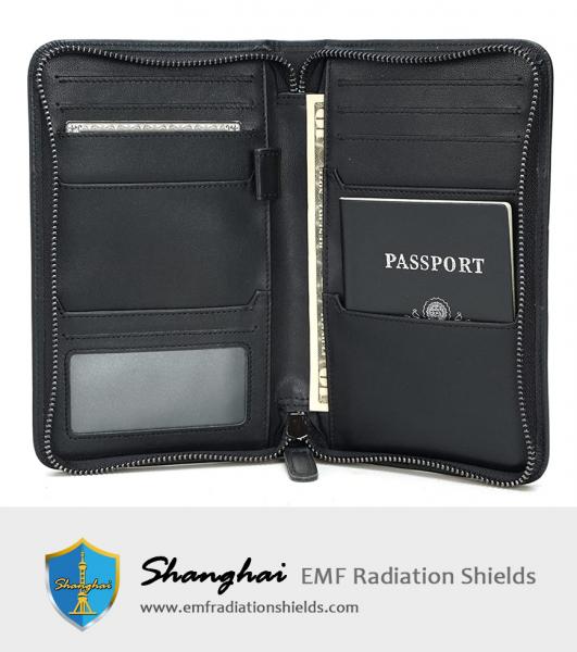 Leather Passport Holder Cover Case for Men RFID Blocking Travel Wallet Holds 4 Passports