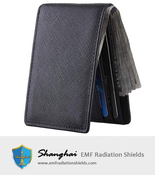 Mens Slim Front Pocket Wallet Genuine Leather ID Window Card Case RFID Blocking