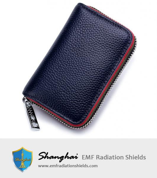 RFID Credit Card Holder For Men Women Zipper Leather Card Wallets